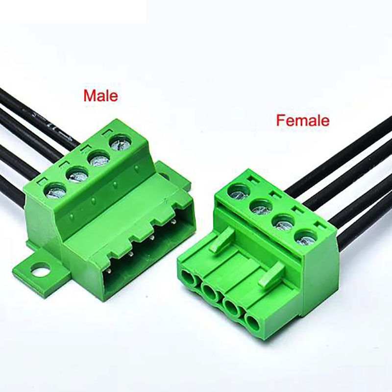 Female Male Aerial Butt Weld with PCB Lock 2EDG15EDGRKC-5.08mm 2P-24P Plugin Screw Wire Cable Terminal Block Connector