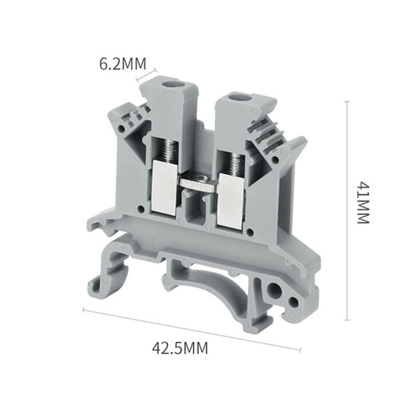 Plastic Nylon UK 2.5B PA66 V0 Electric Universal Installation Panel Mounted Feed Through Screw Cage Din Rail Terminal Block