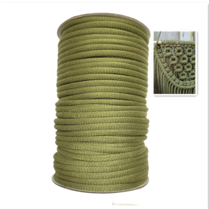 Wholesale Cotton polyester macrame cuerda Braided Twisted String for DIY basket Macrame Cord 5mm