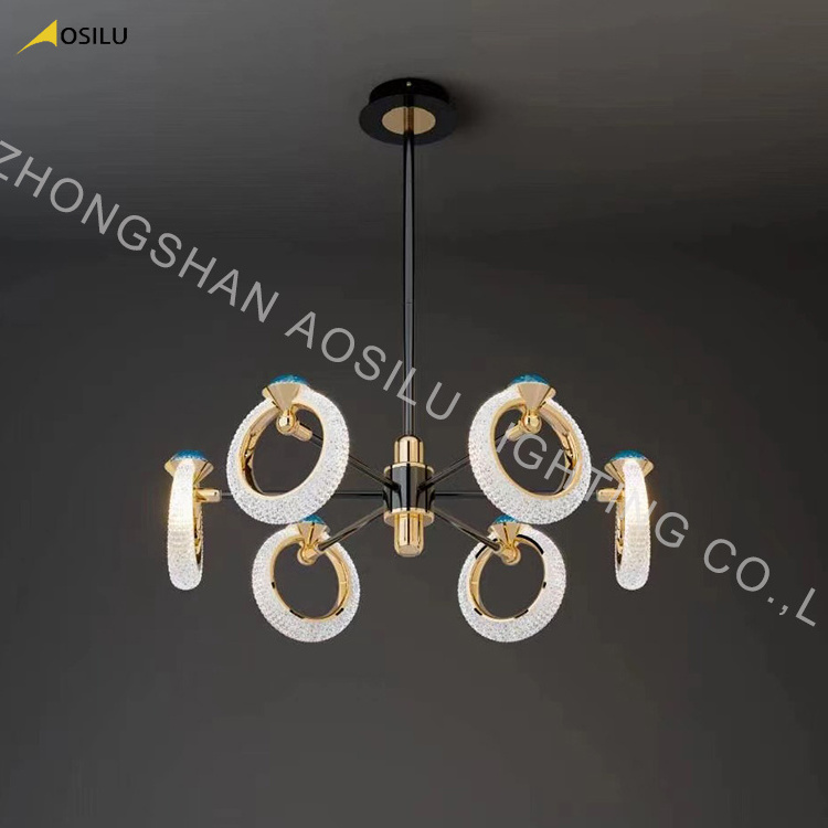 LED Ceiling Fixtures Dining Room Contemporary Ring Shape Modern Pendant Light