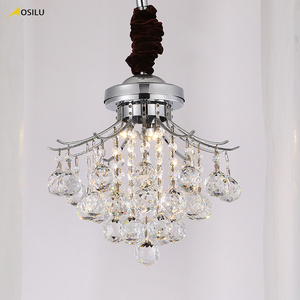 Wholesale Crown design shining Sliver color k9 crystal chandelier decoration ceiling light fixture