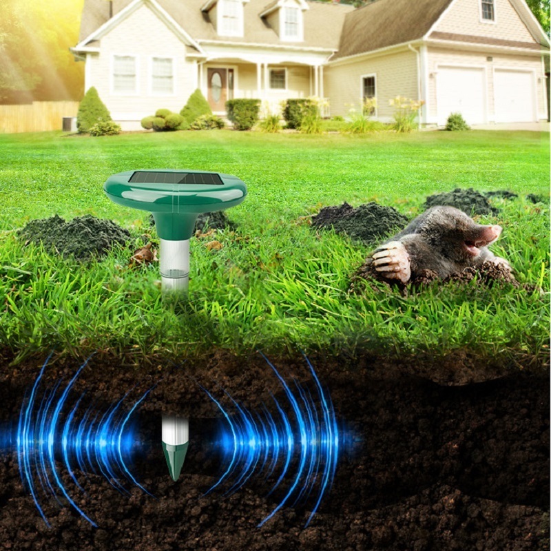 Garden Frequency Conversion Sonice Vole Repels Solar Power Rodent Mole Repeller Spikes Solar Wild Animal Repeller