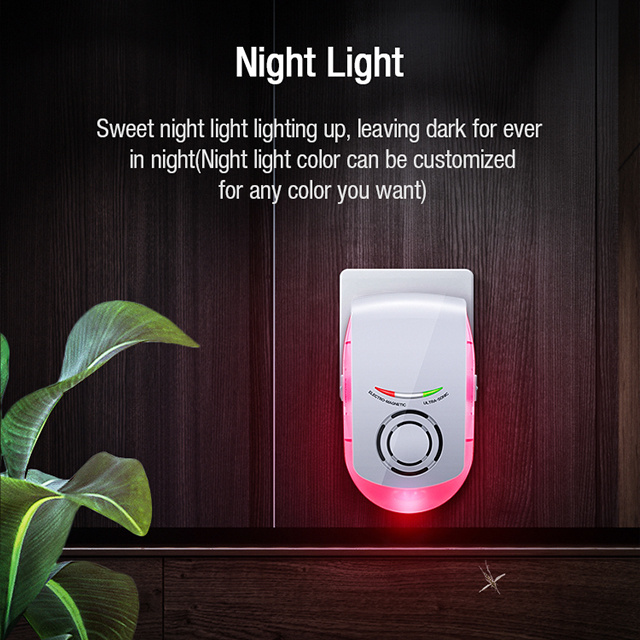 New Summer Product Indoor Pest Electronic Plug in Pest Repellent Mosquito Mice Roach Ultrasonic Mouse Repeller