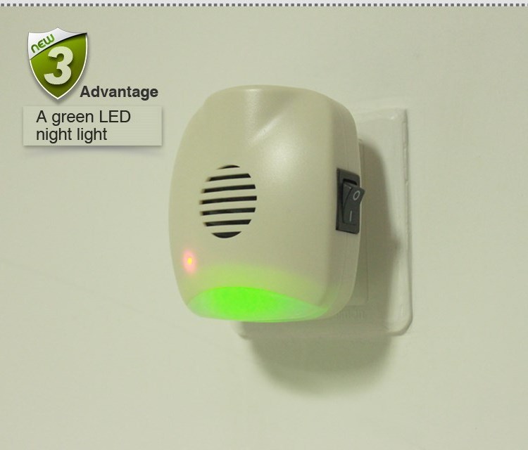 Universal Indoor Pest Control Portable Ultrasonic Electronic Insect Mouse Repellent with US Size Plug Charging Method