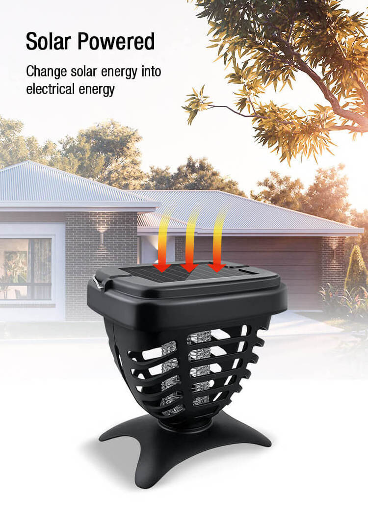 Best Seller 2023 Outdoor Solar Insect  Repellent Bug Zapper Electrical Fly Catcher Swatter Trap Mosquito Killer Lamp