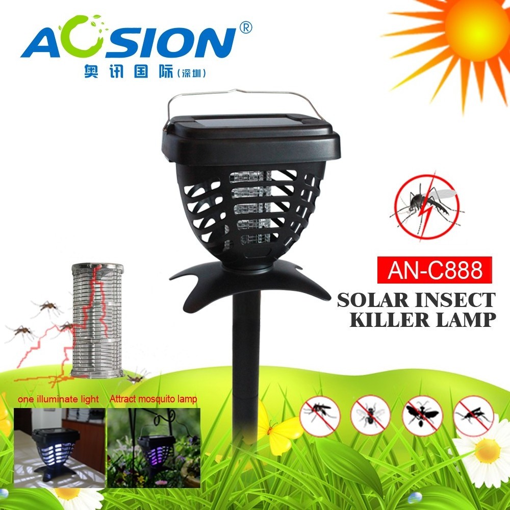 Best Seller 2023 Outdoor Solar Insect  Repellent Bug Zapper Electrical Fly Catcher Swatter Trap Mosquito Killer Lamp