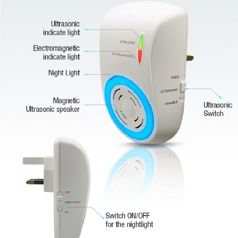 Electromagnetic Bed Bug Spider Repeller Plug In Ultrasonic Cockroach Mosquito Repeller