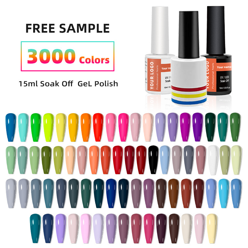 Aosmei 15ml Enamel long lasting hema free Non-Toxic UV Glue High Quality uv Gel Nail Polish resin 80 colors kit gel nail polish