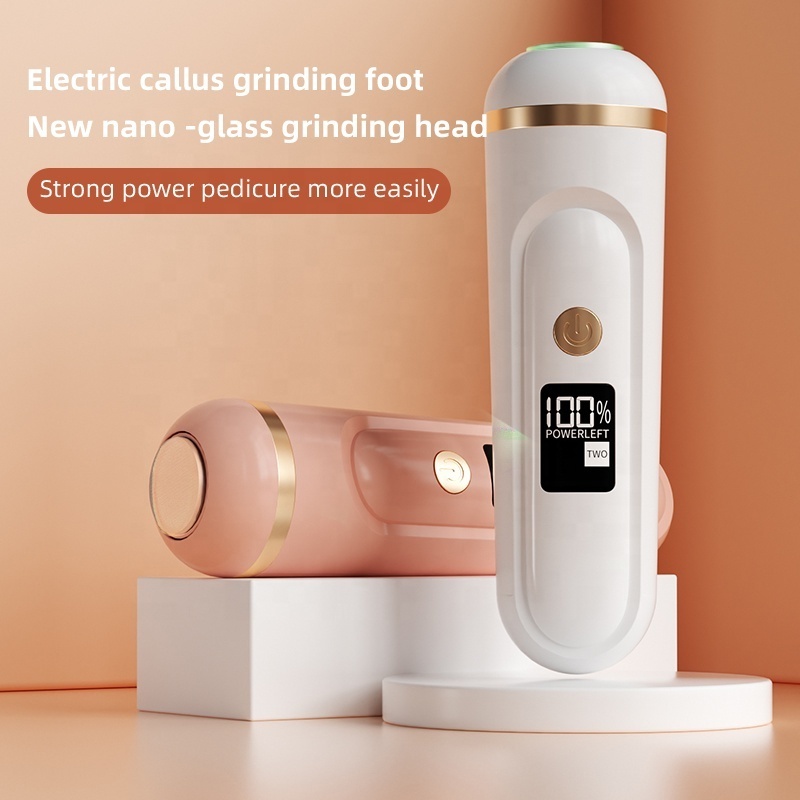 Good Quality Factory Price Pedicure Plastic Callus Remover Rechargeable Electric Foot File with LED Display Screen