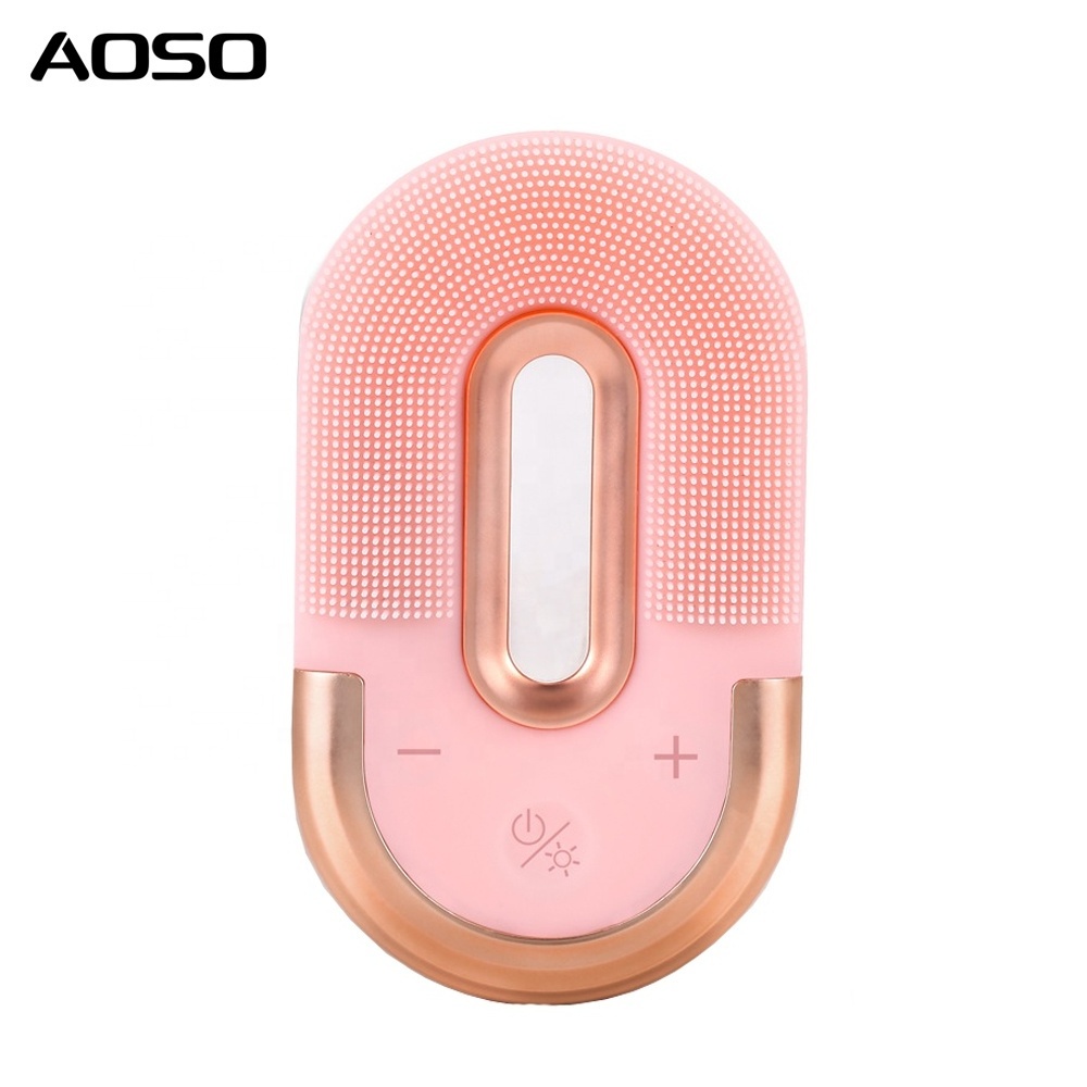 Skincare Exfoliate Deep Cleaning Brushes Electric Facial Cleansing Brush with Wireless Inductive Charging Base