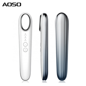 Free Logo Manufacturer OEM Order Rechargeable EMS Magic Eye Massager Wand Heating Cooling Eye Massager