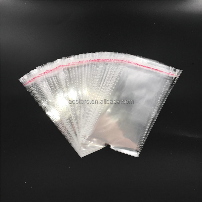 High Quality Printing Plastic Bag Clear Glue Tape Pp Polyethylene Transparent Opp Cellophane Bag For Packing