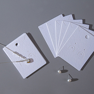 Custom logo paper jewelry display card hot stamp jewelry card for earrings necklace packing