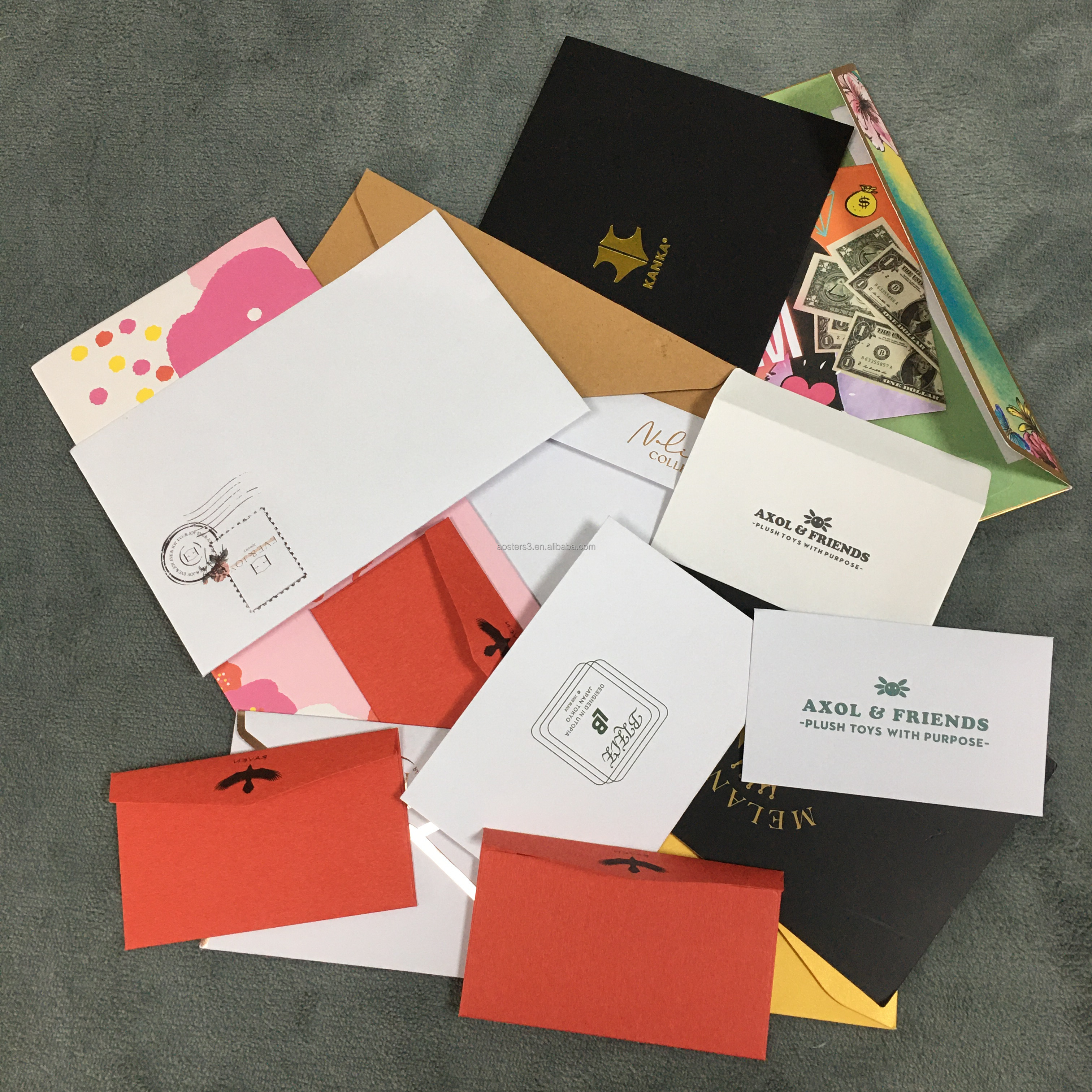 B6 solid colorful envelope can be customized white Western greeting card storage envelope with glue