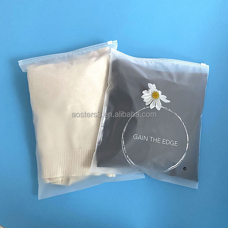 Plastic Bag Reusable Bags zipper clothes packaging frosted plastic zip lock bags