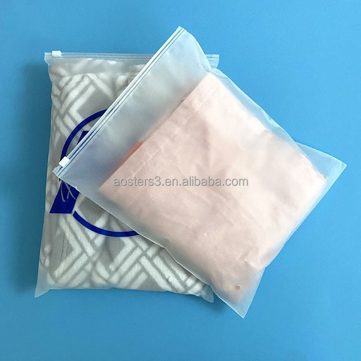 Plastic Bag Reusable Bags zipper clothes packaging frosted plastic zip lock bags