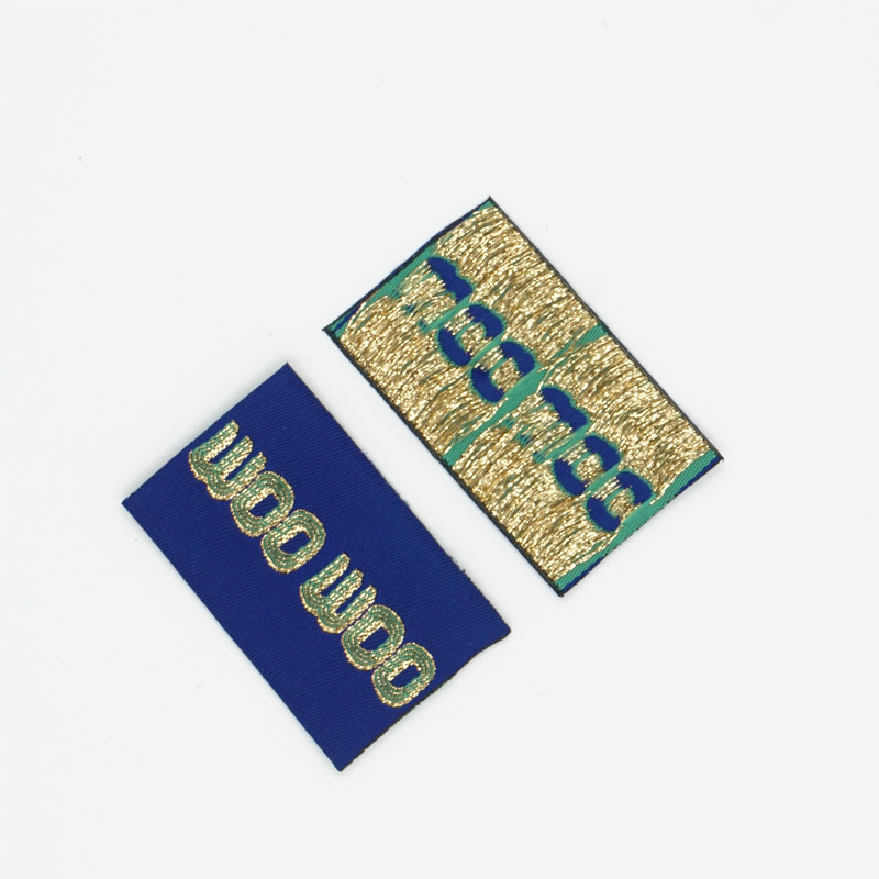 High density flat woven garments label weaving labels for clothing