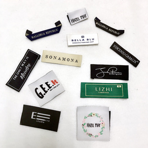 High density flat woven garments label weaving labels for clothing