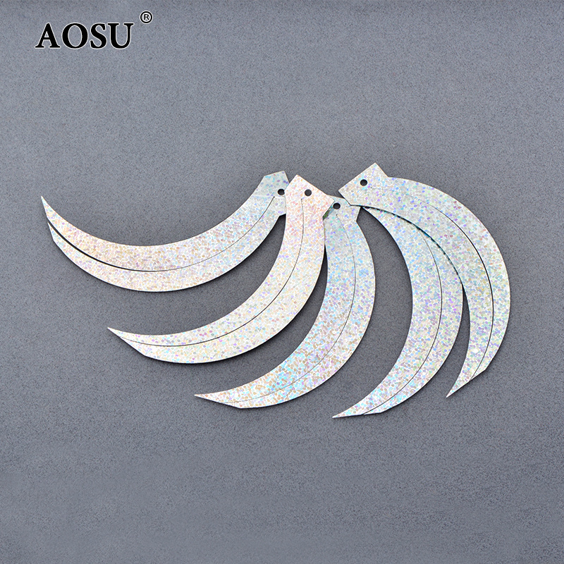 AOSU 60mm Star Paillettes PVC Star Loose Laser Sil ver Large Sequins For Garment Accessories