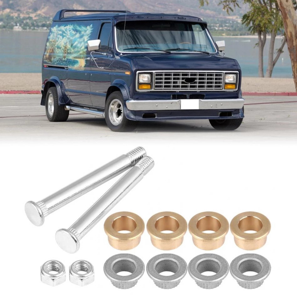 AUSO EP17 Car Front Door Hinge Pin Bushing Repair Kit 2 Pins Lock Nuts 1 Door For Ford For Lincoln For Mercury Explorer