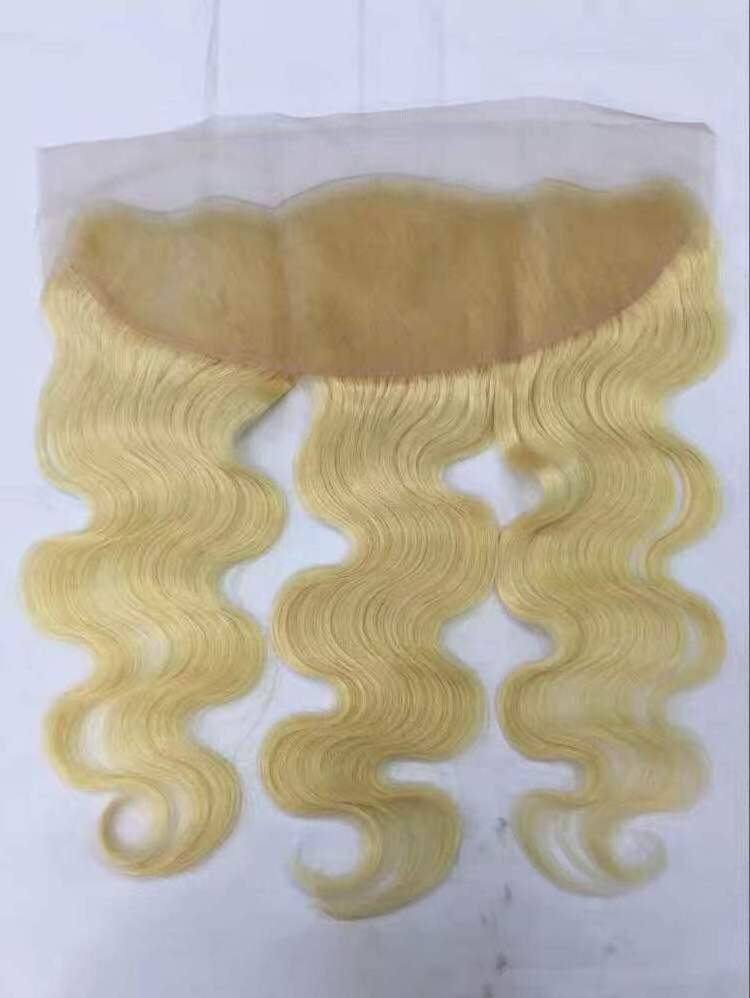 Aosun wholesale body wave style and virgin hair material 13*4 ear to ear blonde lace frontal