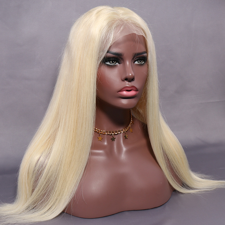 Wholesale Price Honey Blonde Lace Wig Human Hair, Golden Blonde 613 Virgin Hair Wig, Long Blonde Human Hair Wig For White Women