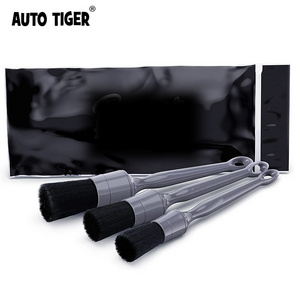 AUTO TIGER Car Detail Brush Kit  3 Pieces Synthetic Detail Brush, Clean Interior or Exterior  Wheels  Tires  Engine Compartment