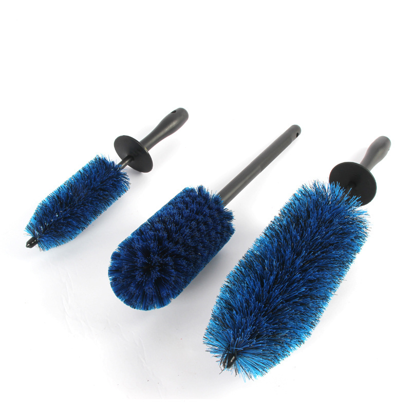 AUTO TIGER EZ Blue 3 piece set Soft PP Bristles Car Detailing Wheel Tire Hub Brush For Car Detailing