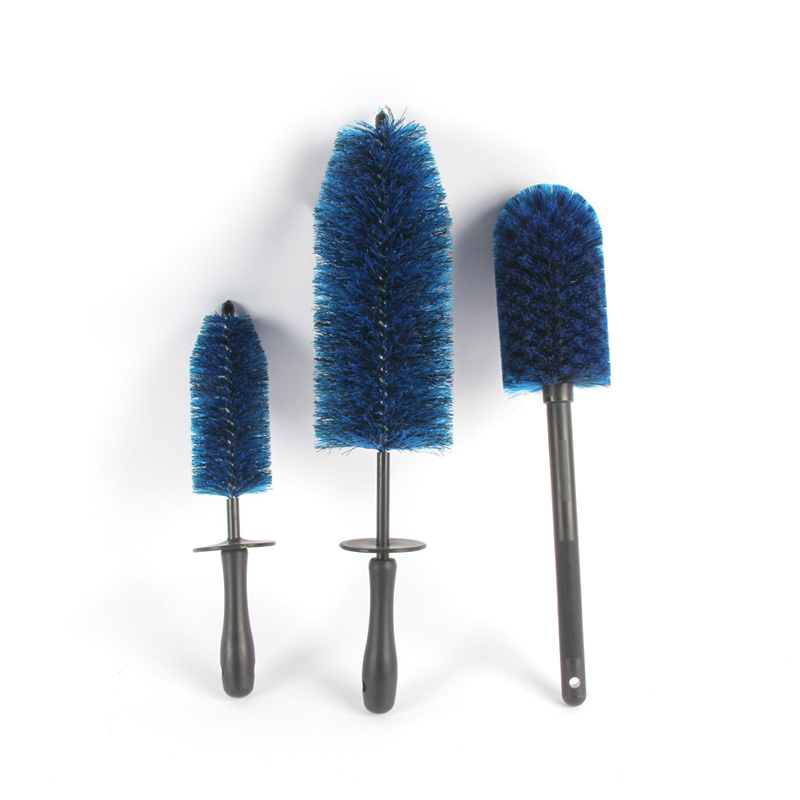 AUTO TIGER EZ Blue 3 piece set Soft PP Bristles Car Detailing Wheel Tire Hub Brush For Car Detailing