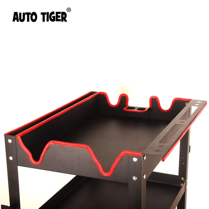 AUTO TIGER Three layers of movement Premium Rolling Detailing Cart Detailing Trolley For Car Polishing Cleaning Washing Car Care