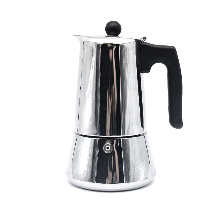 Wholesale custom stainless steel stovetop espresso moka pot coffee maker