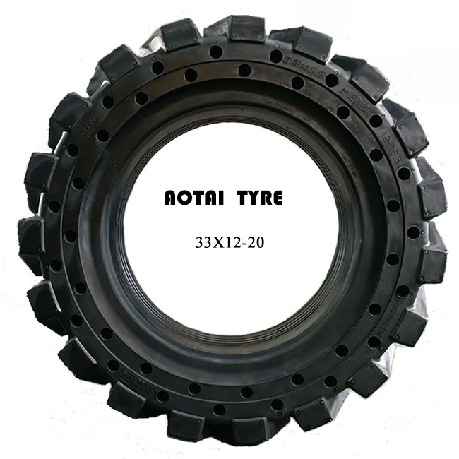 solid tyre 30x10-16 33x12-20 sks pattern skidder Solid Tire