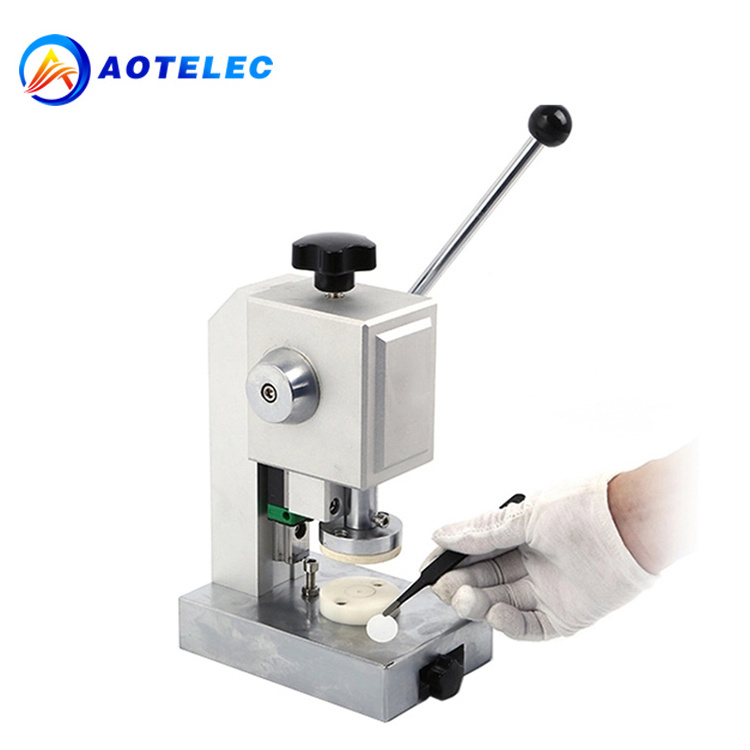 AOT Coin Cell Punching Machine for Button Battery Electrode Disc Cutting