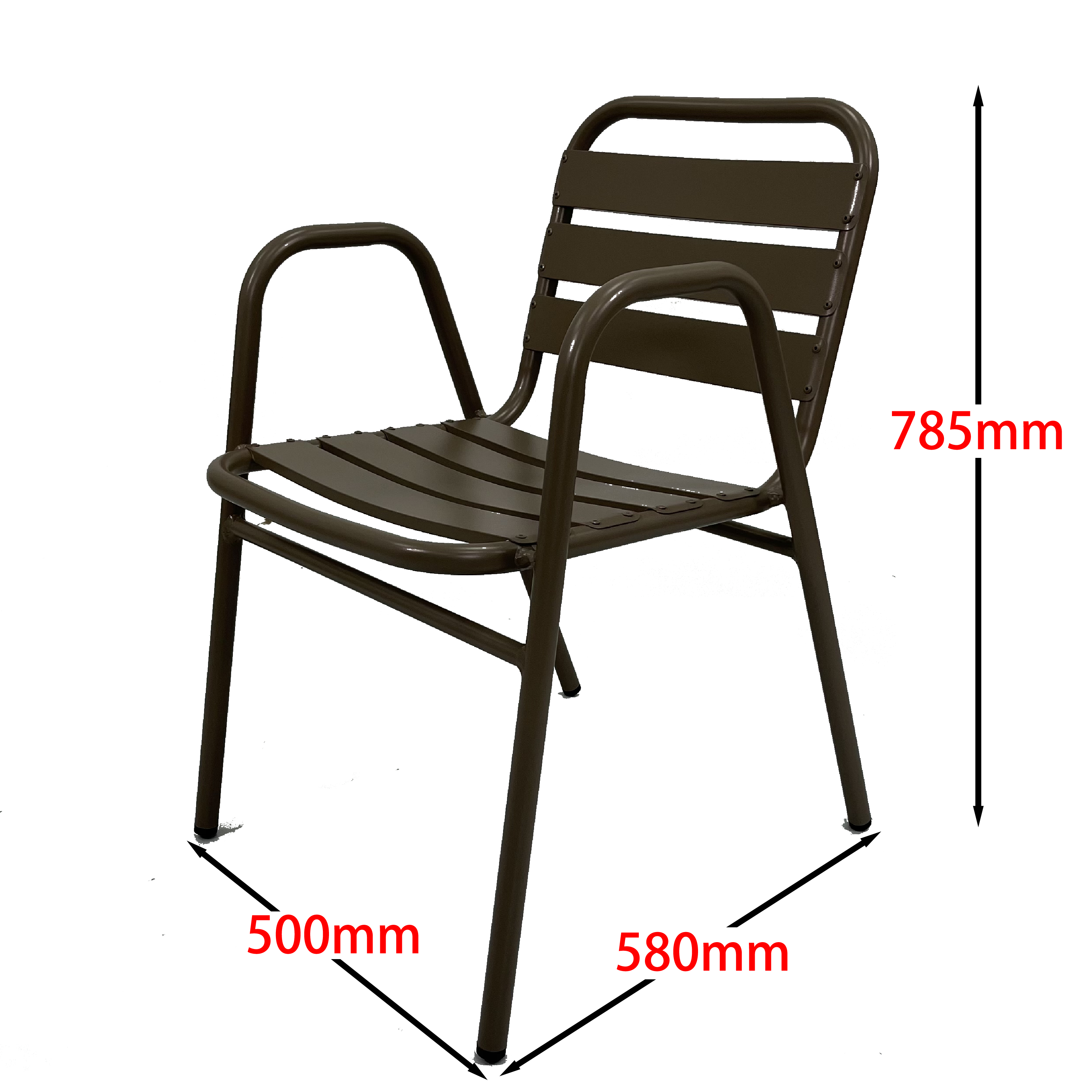 Outdoor Courtyard Garden Terrace  Leisure Aluminum Arm Chair