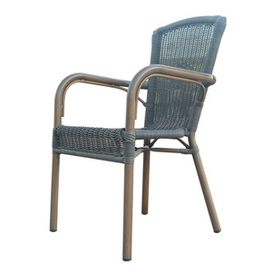 High quality beautiful aluminium high back rattan chair Bamboo chair for garden Outdoor garden chair