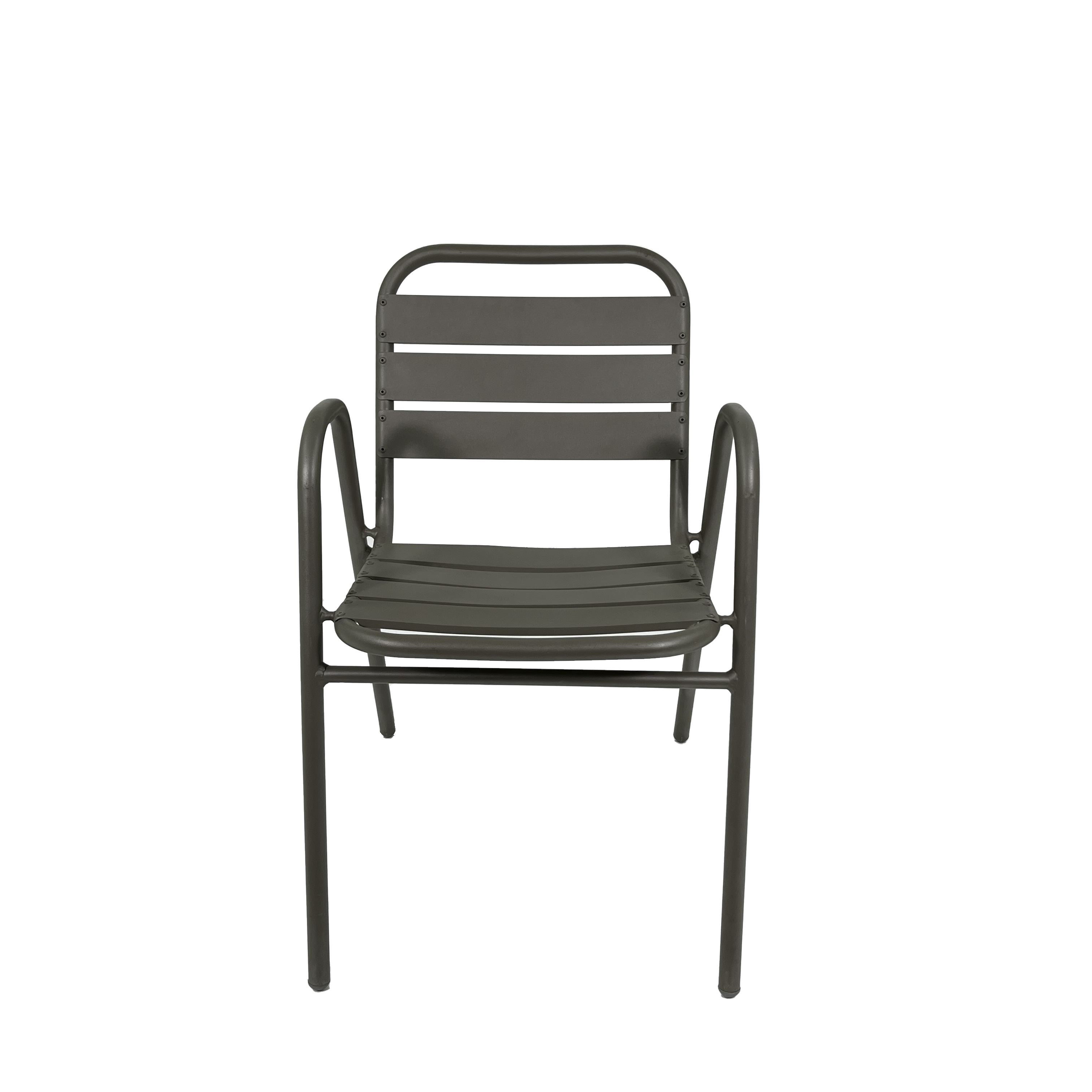 Garden Stackable Waterproof Furniture Bistro Metal Slat Aluminium Outdoor Garden Chair