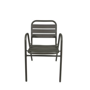 Garden Stackable Waterproof Furniture Bistro Metal Slat Aluminium Outdoor Garden Chair