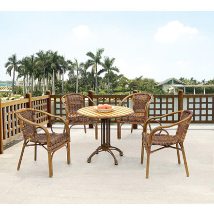 Balcony and patio rattan wicker table and chairs 4 seaters on sale