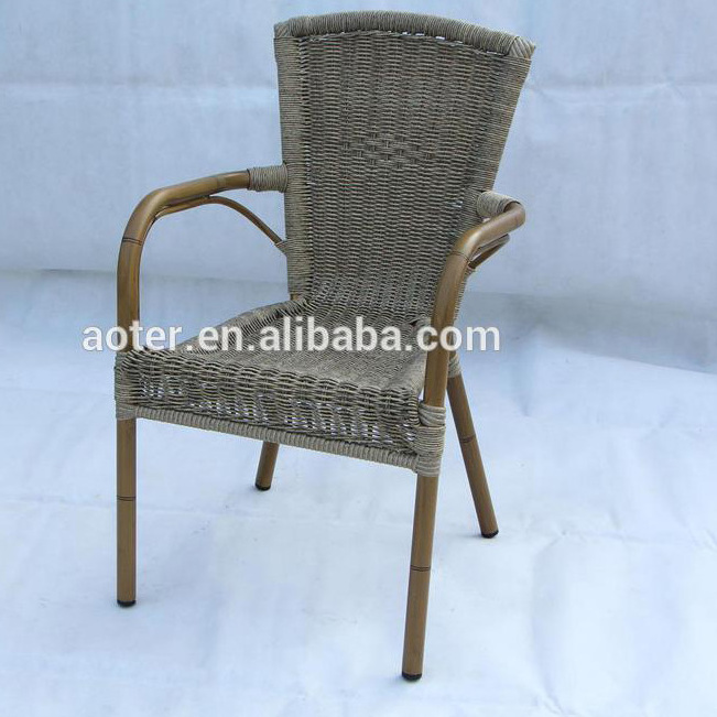 High quality beautiful aluminium high back rattan chair Bamboo chair for garden Outdoor garden chair