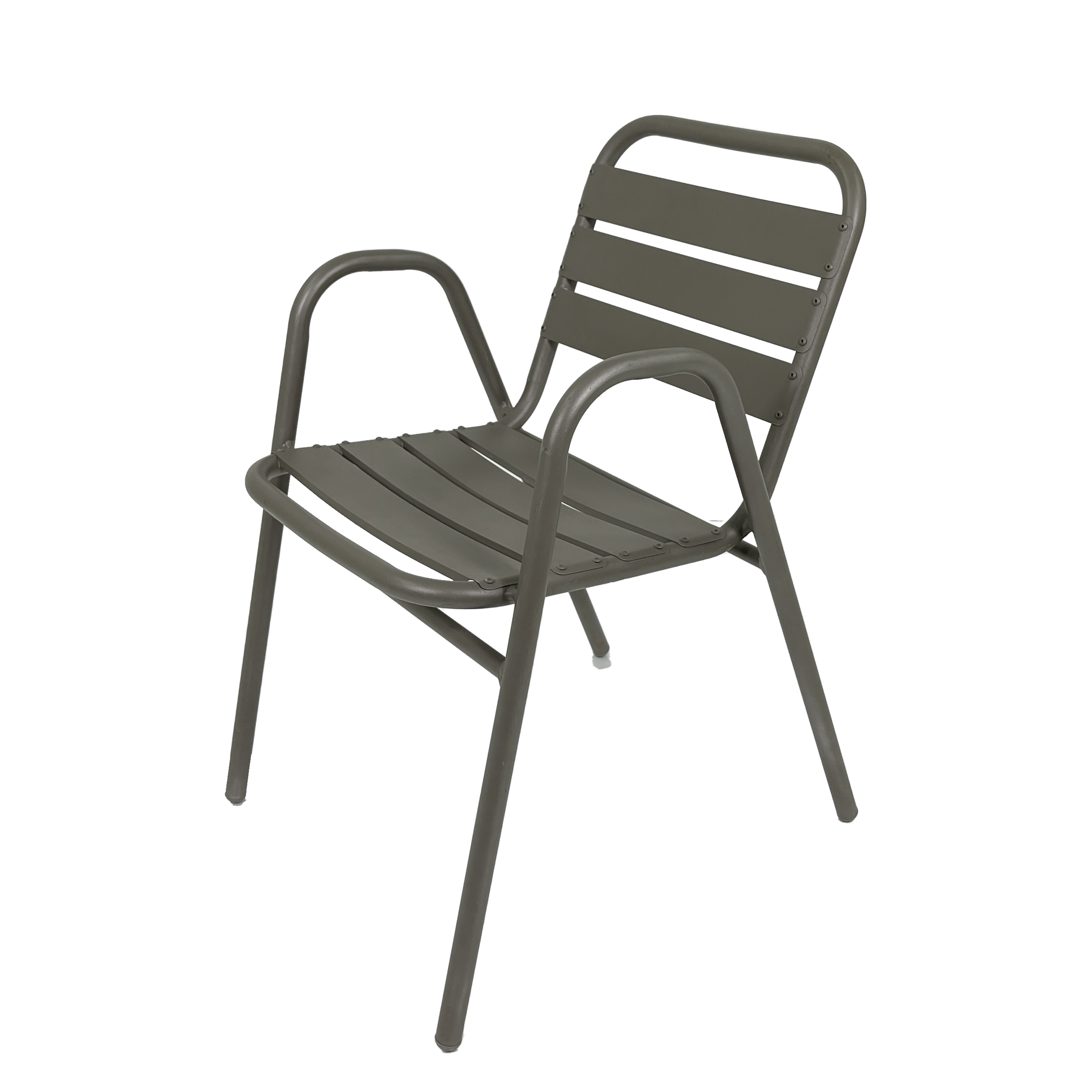 Garden Stackable Waterproof Furniture Bistro Metal Slat Aluminium Outdoor Garden Chair