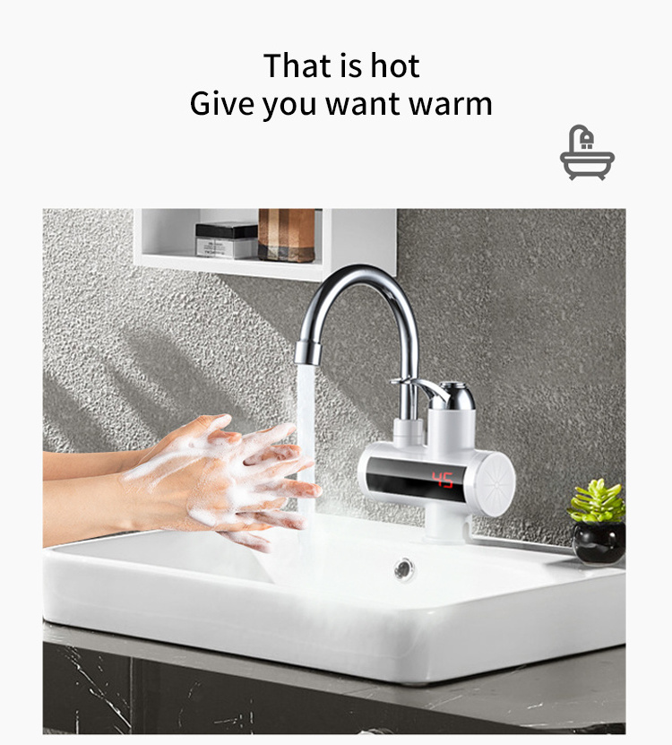 Heating  Heater Cold Faucet Tankless Instantaneous Water Heater Electric Kitchen Water Heater Tap Instant Hot Water Faucet