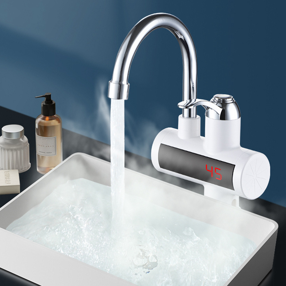 Source Factory Basin Kitchen Bathroom Faucet Tap Instant Electric Hot Water Heater Tap With Heating Water Faucet