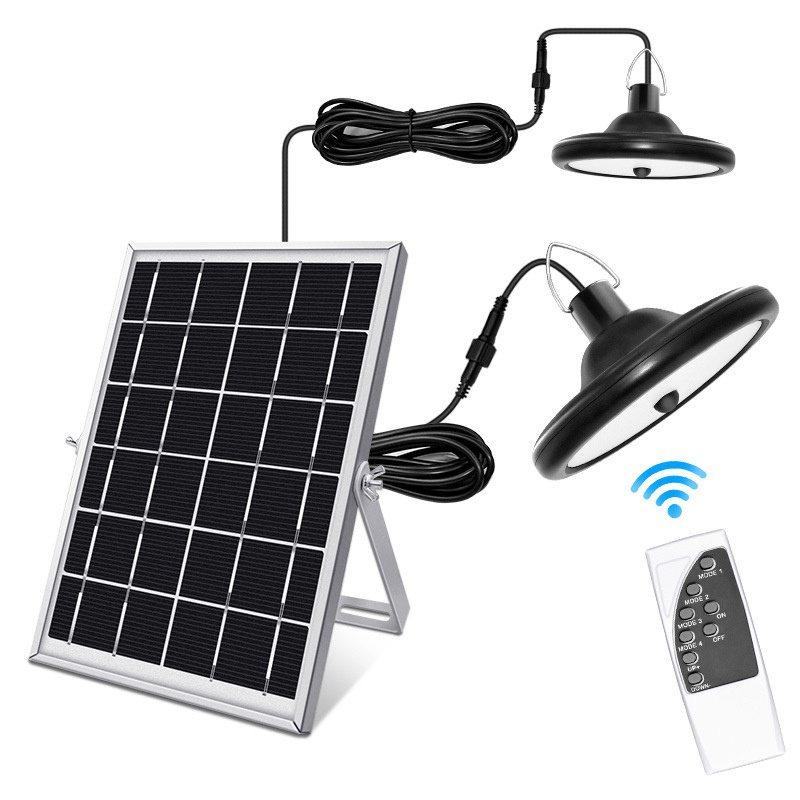 36LED Solar Smart Timer Remote Controlled Hanging Pendant Light with Extension Wire Cable for Garage Hiking Balcony Camping /