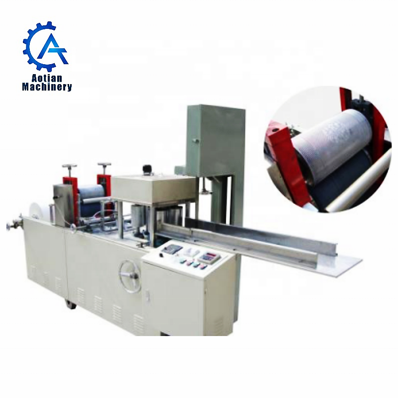 Toilet paper making machine converting napkin folding and embossing machine in paper mill