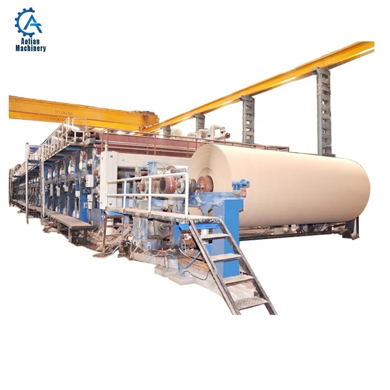 Waste Paper Recycling Machine Boxes Cardboard Packaging Carton Kraft Paper Making Machine