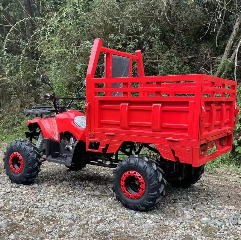 Aotong 125cc/150cc farm atv with trailer  Cuatrimoto quad bike with Cargo box  2WD 4WD off road atv