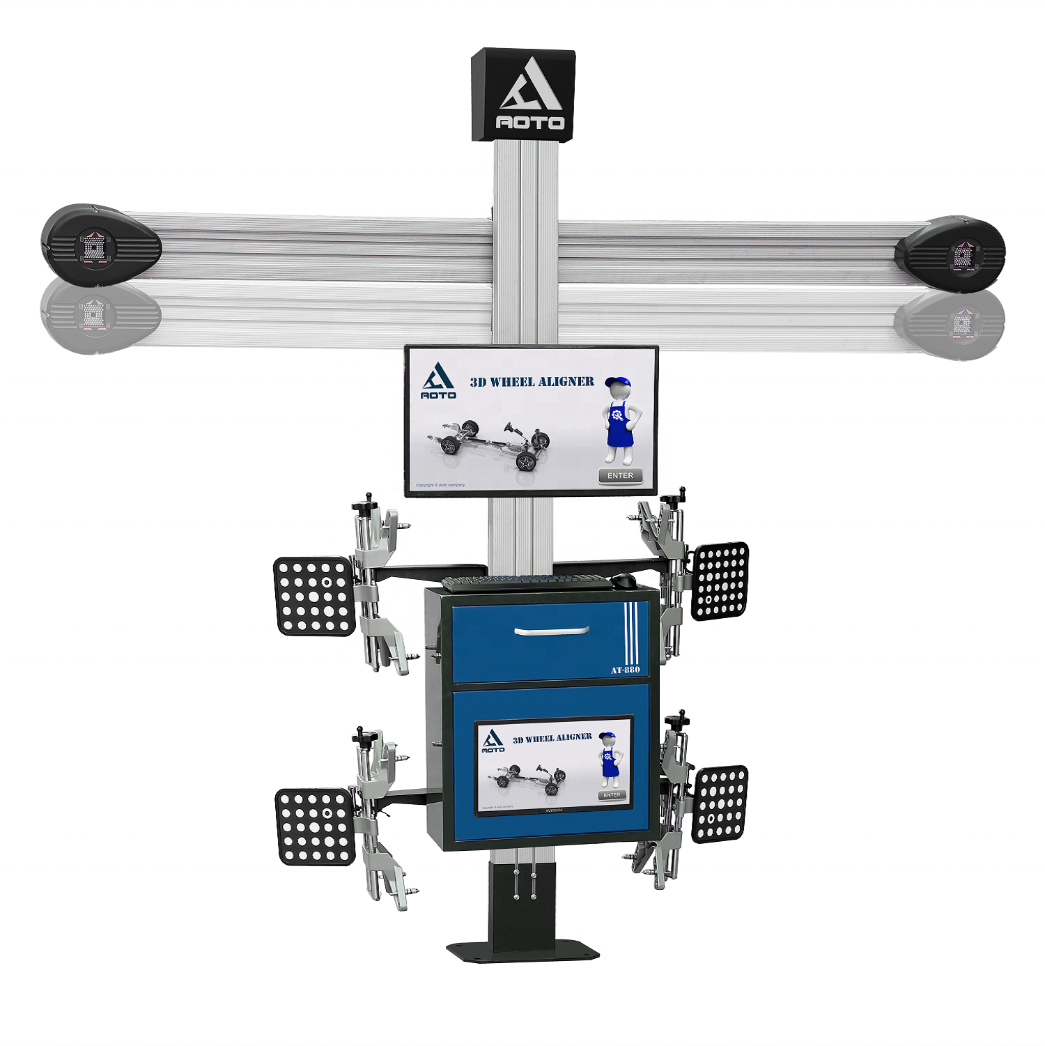 High accuracy wheel balancing and alignment equipment AT-880