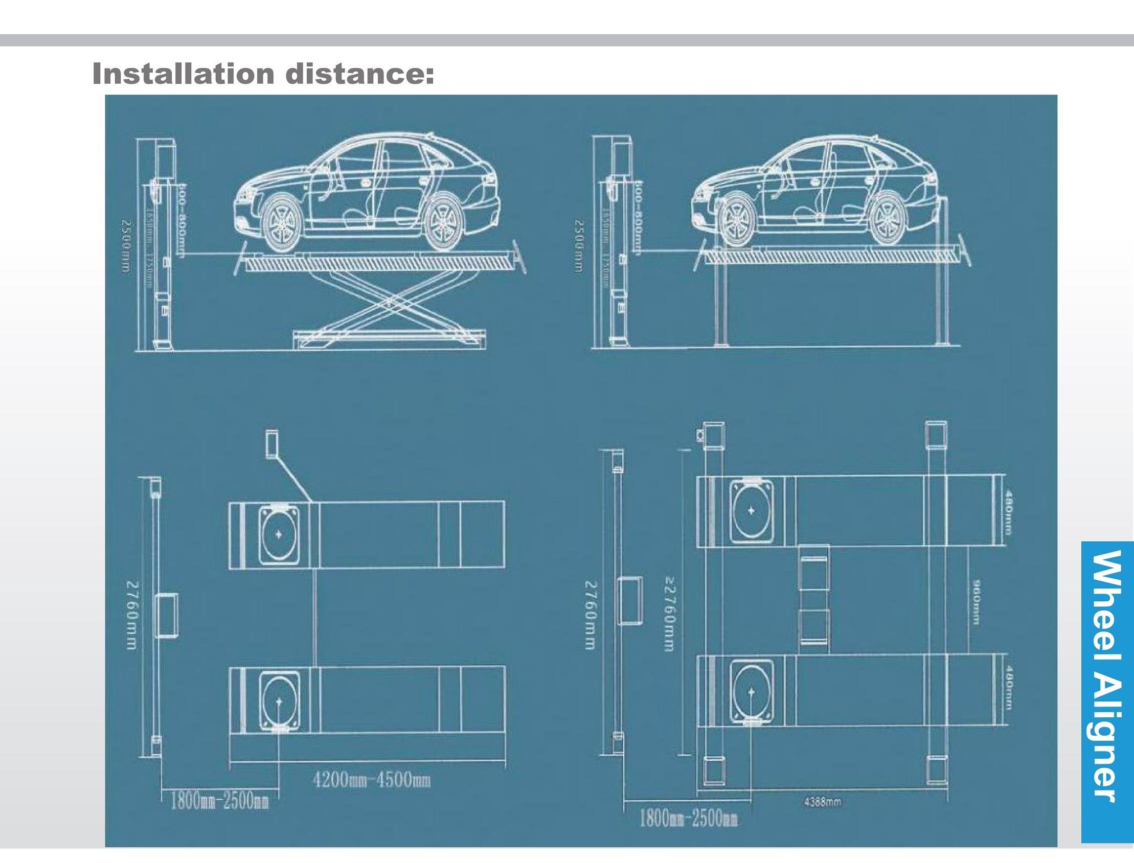 Popular aligner machine / 3D wheel alignment /four post car lift use with alignment machine for auto repair