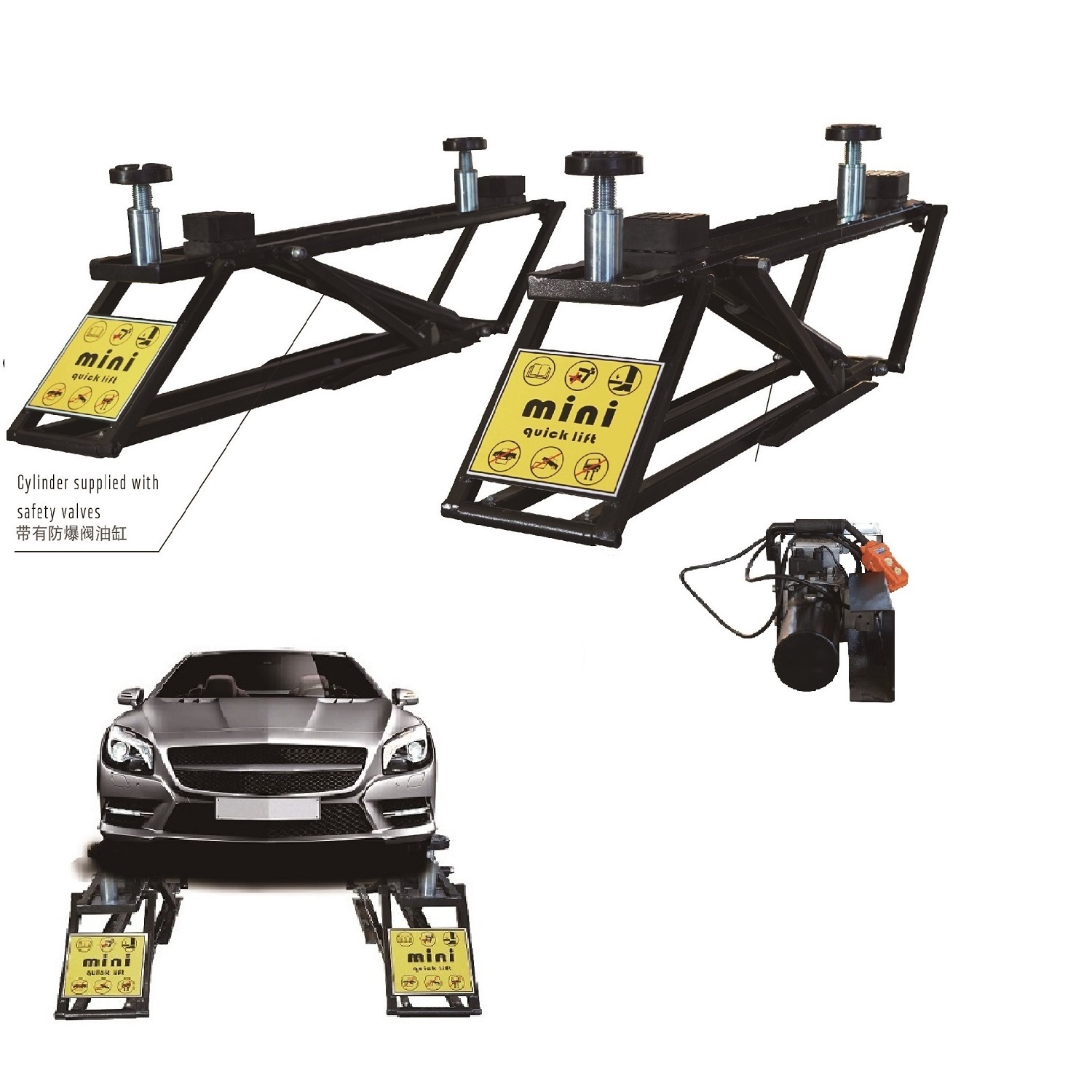 Cheap home easy move car lift  portable lift 3T