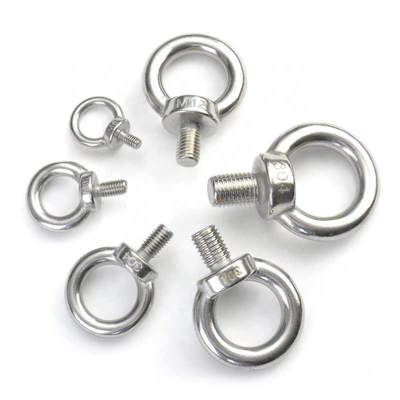 High Quality Lifting 304 DIN580 stainless steel 304 eye bolt M8*25mm